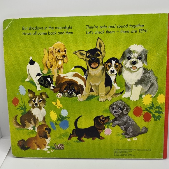 Vintage Ten Little Dogs Hardboard Children’s Book 1979 Brimax English Edition - Picture 5 of 13